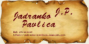 Jadranko Pavlica vizit kartica